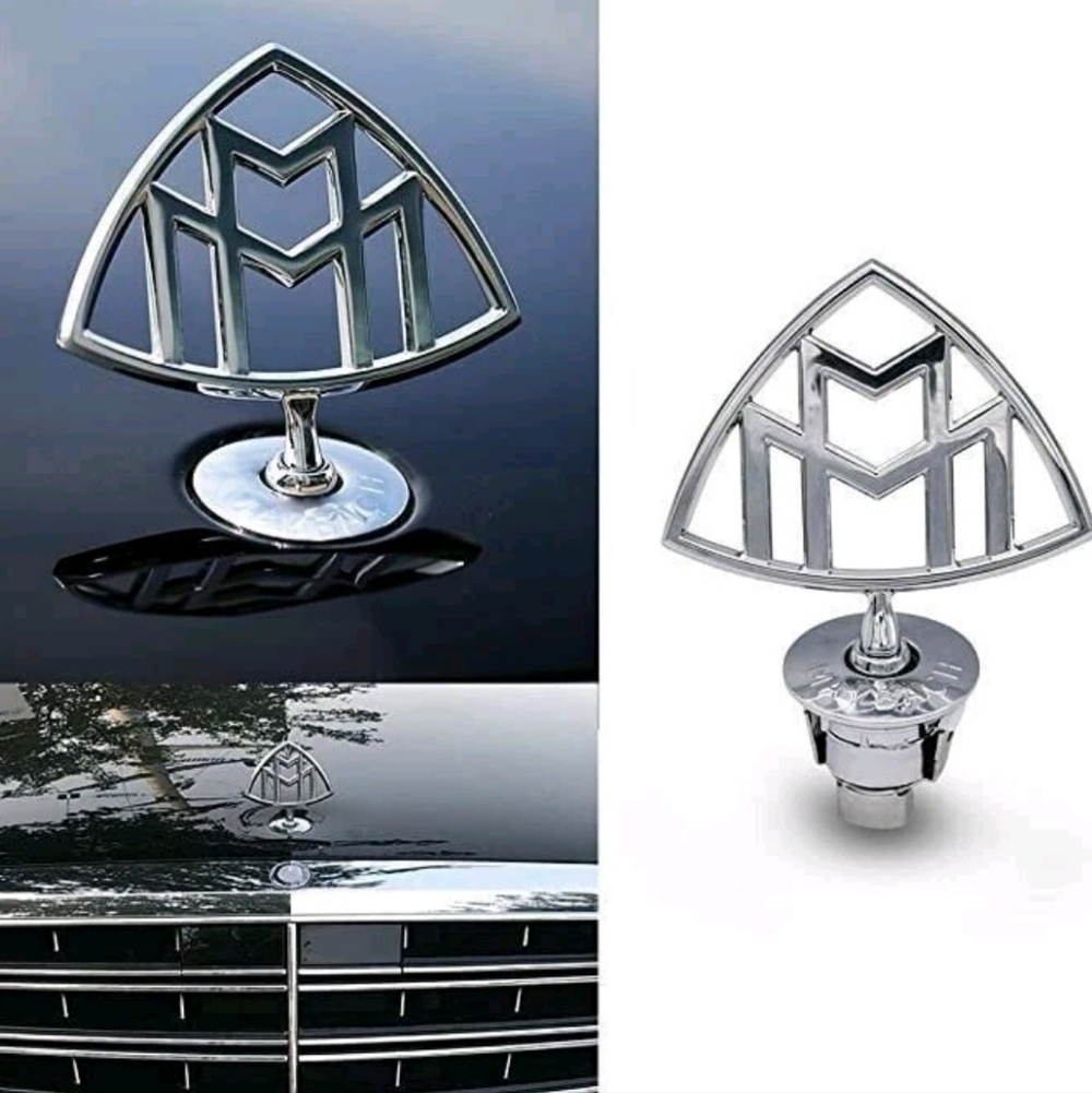 New Mercedes Benz Maybach Hood Bonnet Emblem Ornament Badge 44mm Base